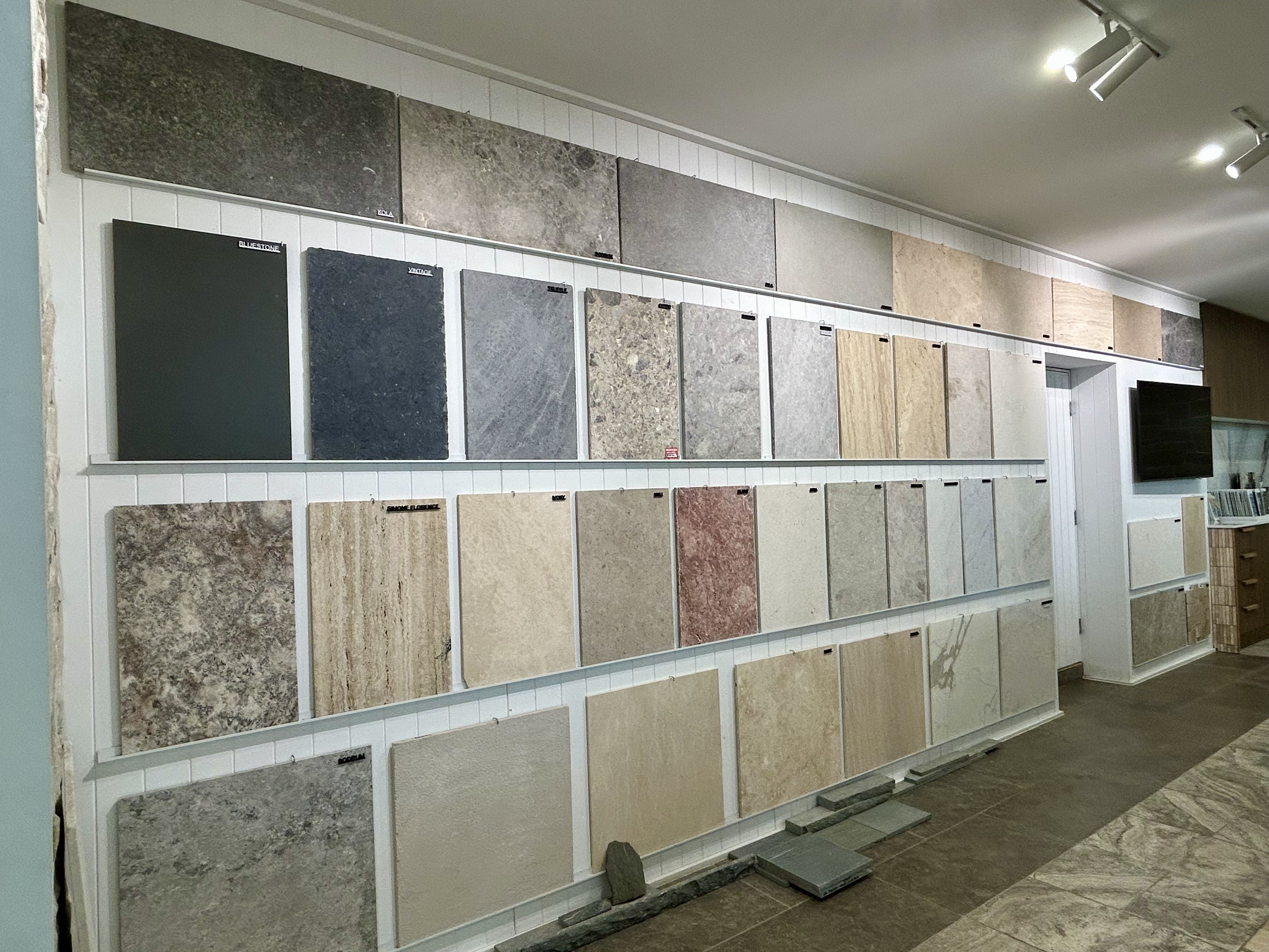 Showroom stone display detail